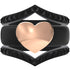 Stackable 3-Piece Ring Set - Silicone & Metal Heart